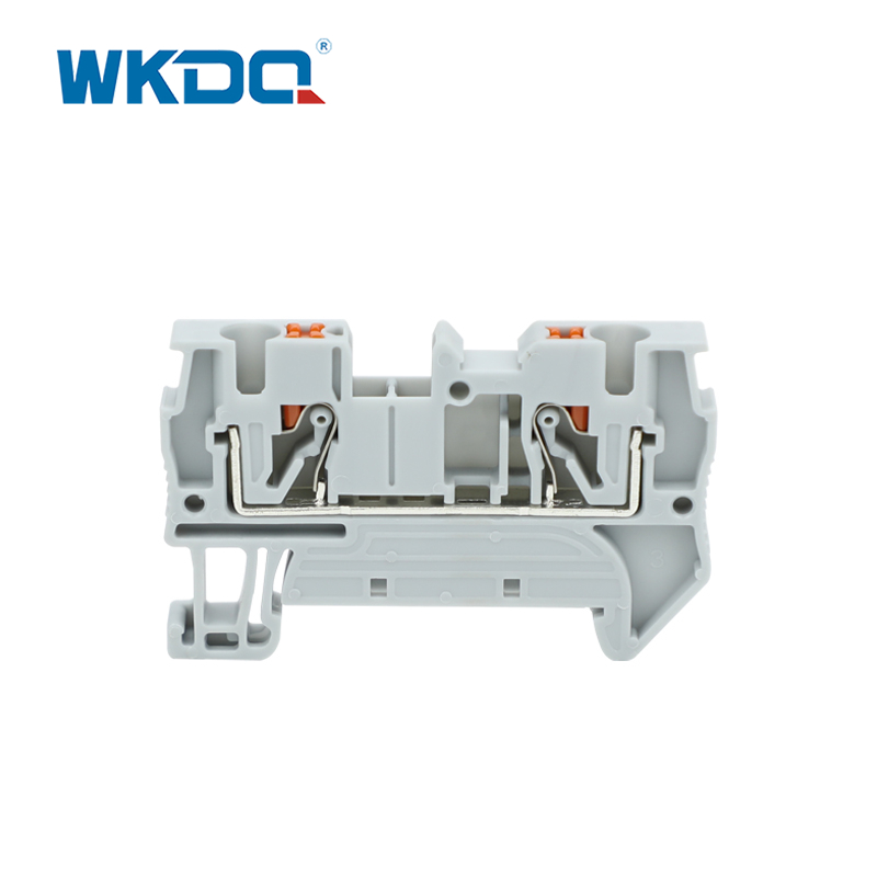 4mm2 Kabel Din Rial Push In Terminal Block Anti Inflaming 24 AWG