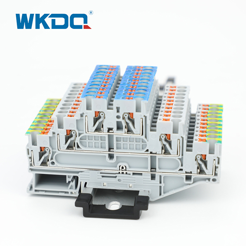 Din Rail Push In Terminal Block Multi Level