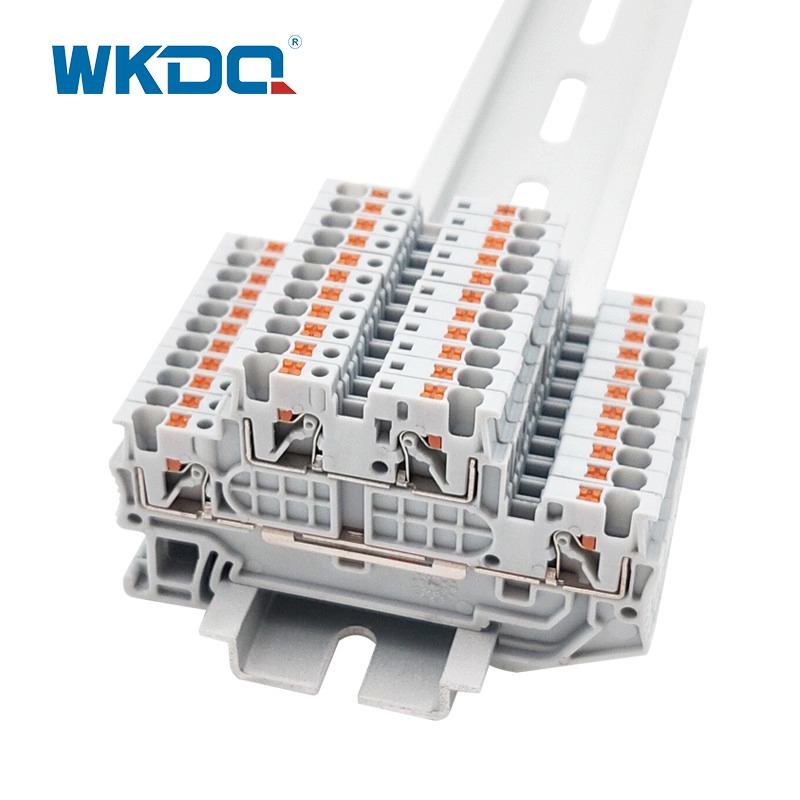 JPTTB 1.5/S Dubbelnivå Push In Terminal Block Din Rail 1,5 Mm2