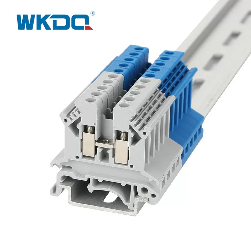 PA66 Din Rail Skruv Terminal Block Flamsäker för överbryggning