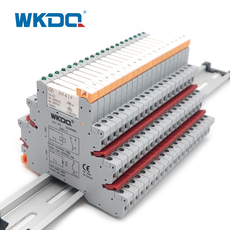 Solid state-reläer och elektromekaniska reläer Terminal Block