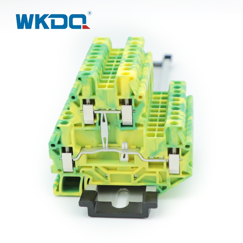 UTTB2.5-PE 2,5mm2 DIN RAIL DUBBEL NIVÅ SCREW GRUND TERMINAL